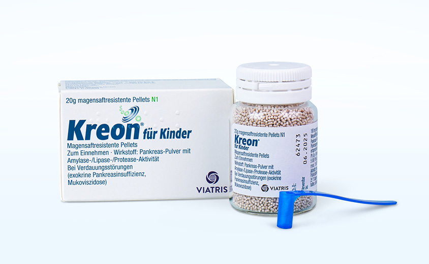 Lose magensaftresistente Pellets – Kreon® für Kinder