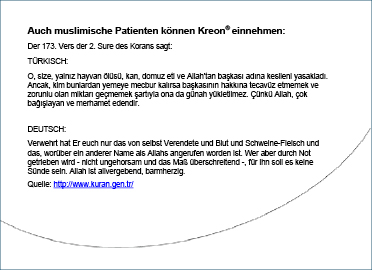 Auch muslimische Patienten können Kreon® einnehmen.